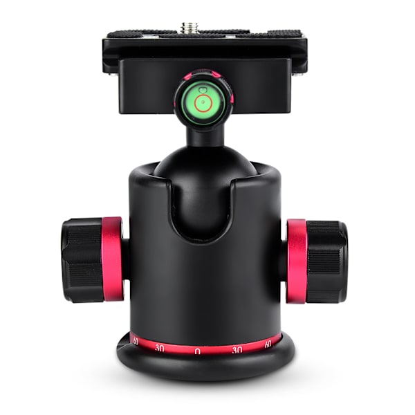 Mefury DSLR-kamerastativ kulled 360 graders roterande för Monopod Slider Röd
