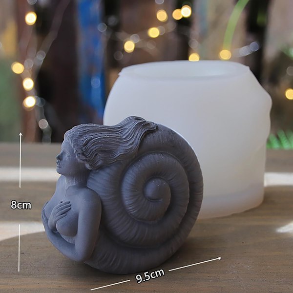 Conch Harpiksform Conch Lysform Dyr Harpiksform Smykke Harpiksstøbeforme Håndlavet Silikonform til Harpikslysfremstilling Mol conch