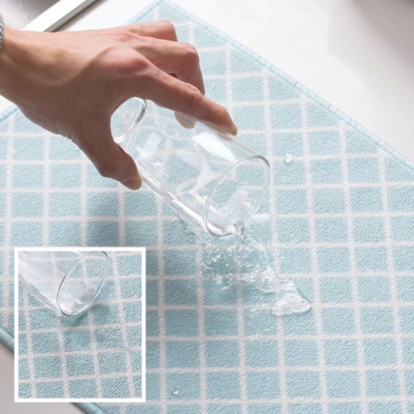 Astian kuivausmatto, erittäin imukykyinen mikrokuituinen astian kuivausmatto keittiön tasolle 15\"x12\" (vihreä)