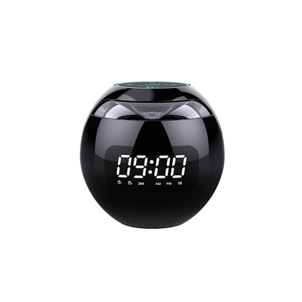 Nattlampa Bluetooth-högtalare, digital väckarklocka med 7 färger nattlampa dimbar, temperaturvisning
