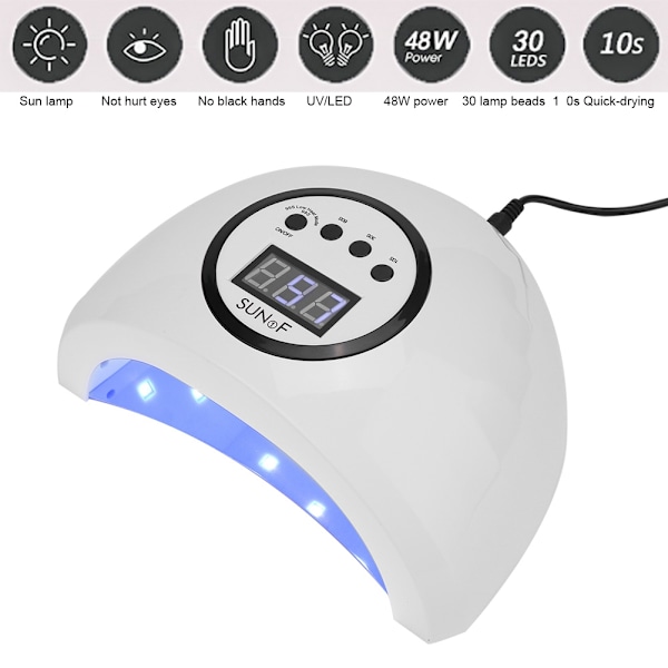 48W LED-nagellampa Gel nagellackstorkare Snabbtorkande nagelkonstmaskin