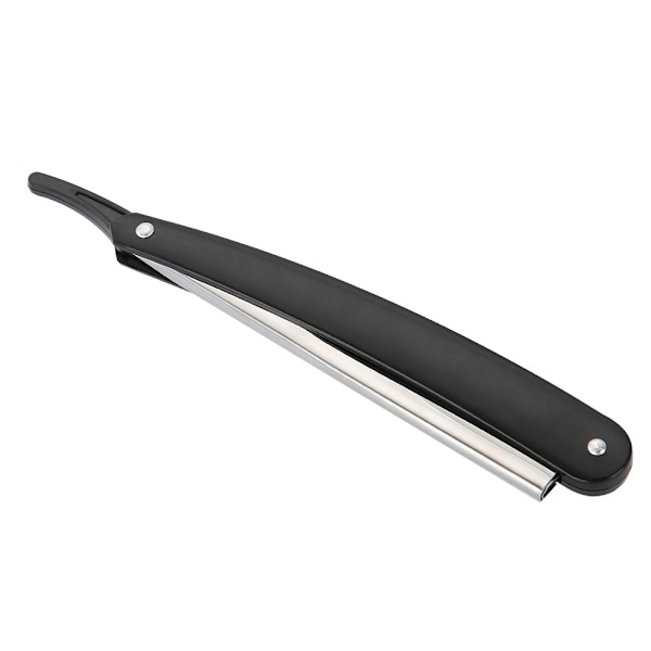 Barber Barberkniv Lige Kant Hårklipper Salon Foldbar Klinge Barberkniv med Klinge Sort