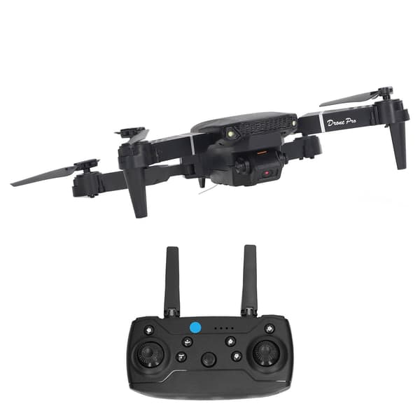 E88 4-akset luft-quadcopter HD dobbeltkamera højopløselig foldbar RC-drone sort