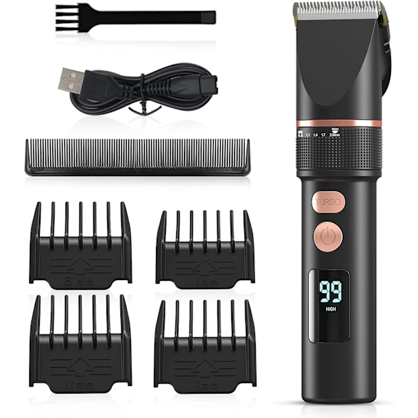 Professionella hårklippare, Trimmer Kit för män - Sladdlös Barber Clipper Barn Hårklippningssats med
