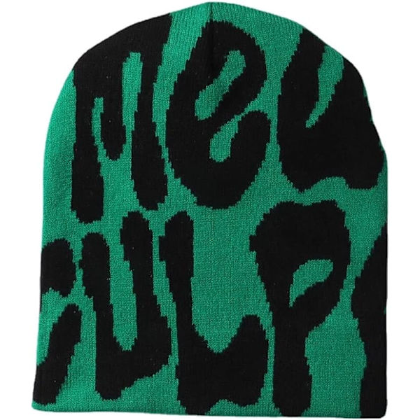 Dame Beanie Bonnet Y2k Beanies Damehue Hat Vinter til Dame Huer Tilbehør green black