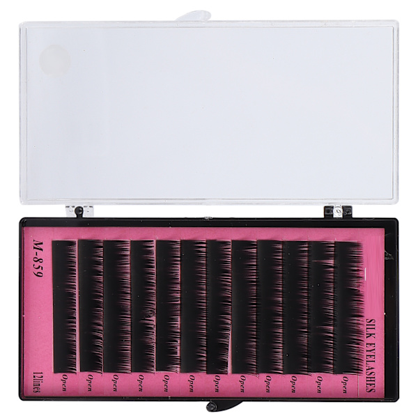0,1 mm C Curl Ympade Extensions Lösögonfransar Falska Ögonfransar Snabb Fanning Övning Falska Ögonfransar 10mm / 0,39in
