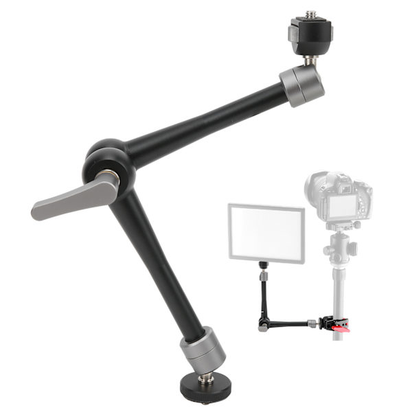 11-tums magisk arm stor klämma för kamerabur rigg LED-videoljusskärmstativ för Gimbal
