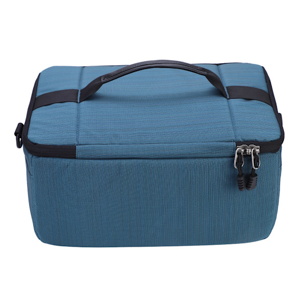 Fordable Protective Insert Partition Handle Camera Lens Bag Case Pouch (Blå)