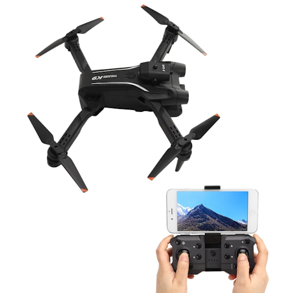 Fällbar drönare RC Quadcopter med 4K dubbelkamera WiFi-överföring 4-vägs hinderundvikande optisk flödesposition för över 14 år