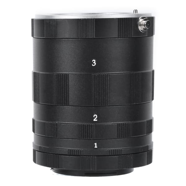 Metal Sort Nærbillede Linse Ring Makrofotografering Forlængeradapterrør til Olympus M4/3 Mount Spejlløst Kamera