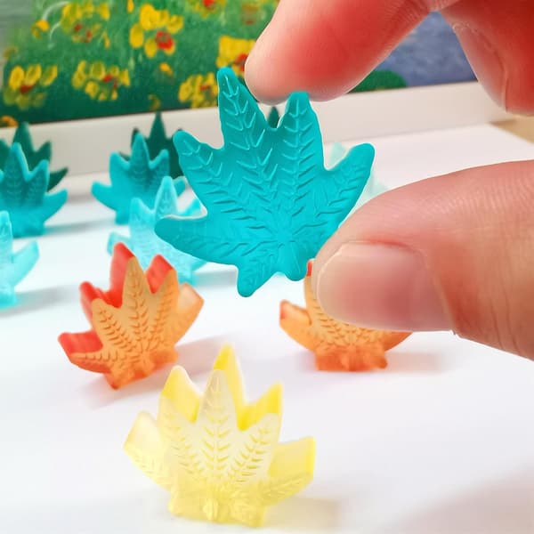 Blad Silikonforme Til Chokolade Gummy Candy, Blad Voks Smelteforme Med Skraber (blad) Green