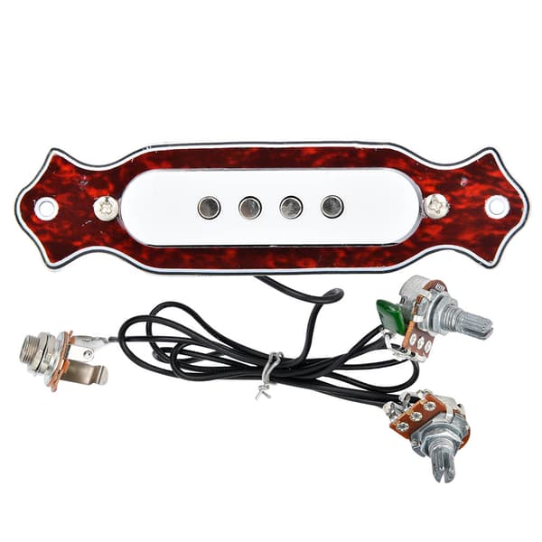 Elektrisk gitarr pickup 4 strängar gitarr tillbehör musikinstrument pickup (röd)