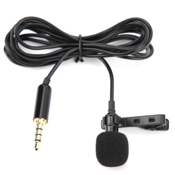 Lavalier Mikrofon ClipOn Elektronisk Tilbehør med S01 Adapter til Computer/Telefon Kamera