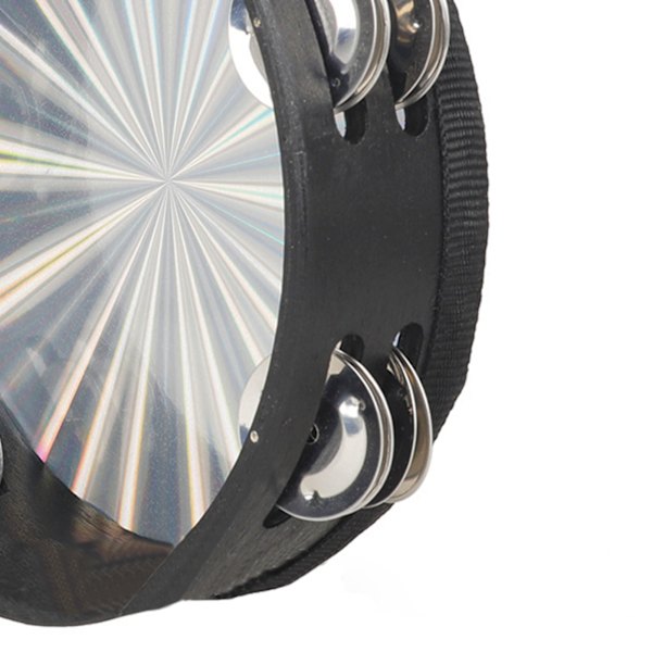 Tamburin tromme laser band akkompagnerende Orff perkusjonsinstrument 8in 2 rader bjeller