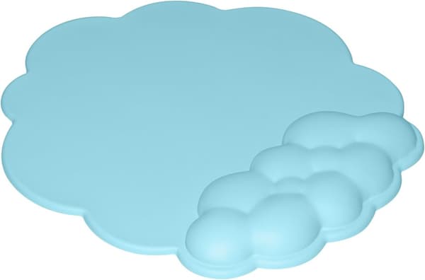 Musemåtte med håndledsstøtte og læderoverflade, Cloud håndledsstøtte musemåtte med memory foam, skridsikker PU-base musemåtte til hjemmet og kontoret