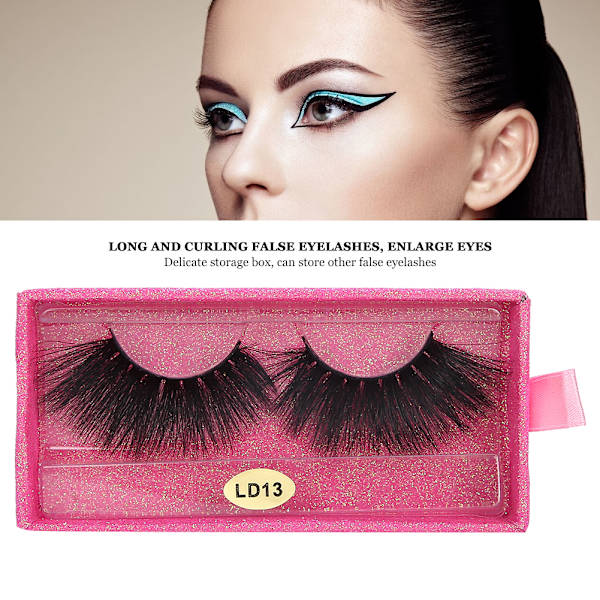 5D 25mm Falska Ögonfransar Makeup Falska Ögonfransar Fluffy Curling Långa Falska Ögonfransar LD13