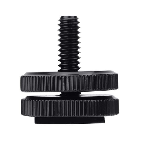Slitesterk metall 1/4 tomme doble muttere stativmonteringsskrue blitskamera blitsskoadapter