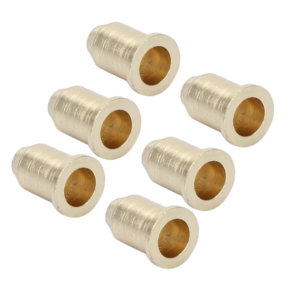 6 stk. jern elektrisk gitarstreng ferrules gitarstrenghette instrumenttilbehør (gull)