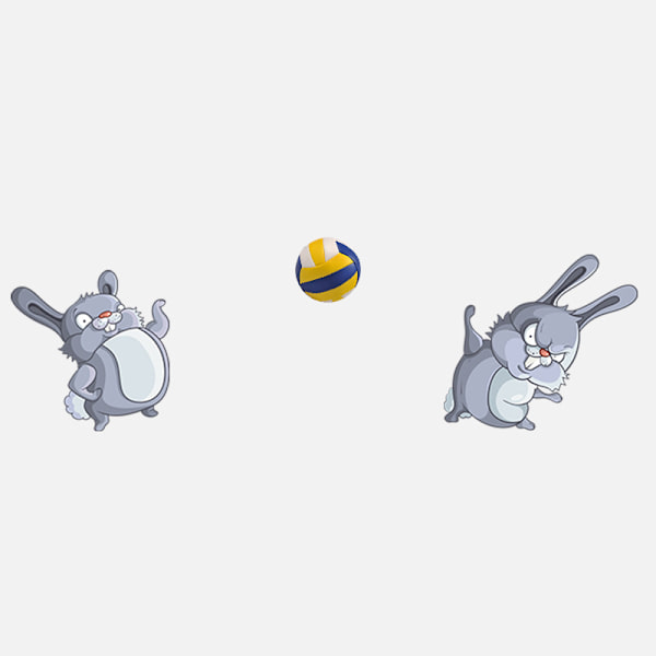 (1 sæt) Påskehare Leg Bold Visker Klistermærke Bøjelig PVC Bil Bagrude Visker Klistermærke (Volleyball)