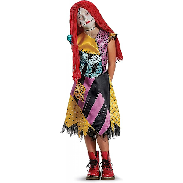 Sally Painajainen Ennen Joulua Deluxe Tyttöjen Puku Halloween-puvut, juhlapuvut, esiintymispuvut 120cm