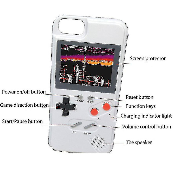 Spillbar Gameboy-deksel for Iphone 13 12 11 Pro Max Plus-deksler Retro spillkonsolldeksel av høy kvalitet