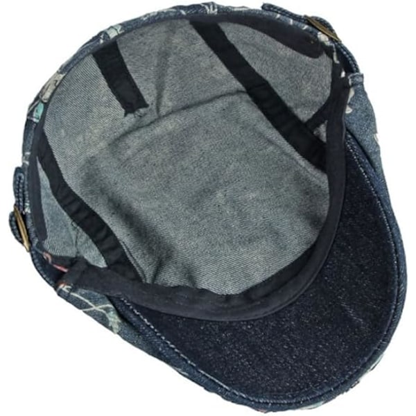 Newsboyhatt Justerbar Ivy Flat Cap Gatsby Cabbie Körhatt