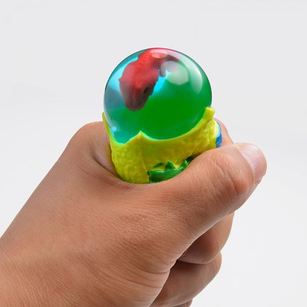 3 stk Kreativ Klemmeleke Dinosaur Egg Fidget Toy Dekomprimerende Hånd for Pop Toy Farge Assortert Klemmeleke for ADD Hånd(Grønn)