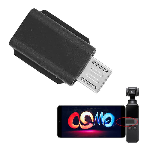 Micro-USB-liitäntämuunnin Android-puhelimelle / iPhone-adapteriliitin DJI Osmo Pocketille Android Reverse -versiolle