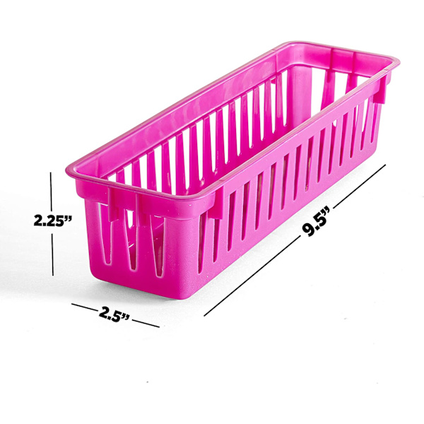 Pennfodral för klassrum, pennkorg eller kritkorg, olika färger (12-pack)