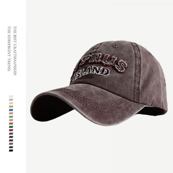 Dotpet Letter Embroidery Letter Adjustable Baseball Cap(Brown)
