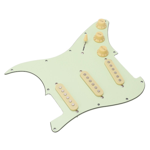 SSS Elektrisk Gitarr Pickguard Vintage Grön Komplett Kretspanel Elektrisk Gitarr Repskydd