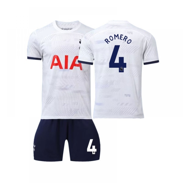 23/24 Tottenham Stadium Koti Lasten Jalkapallopaita Setti 4 ROMERO children' sizes18