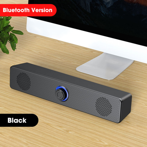 4D Surround Soundbar Bluetooth 5.0 Datorhögtalare Trådbunden Stereo Subwoofer Sound Bar för bärbar dator Hemmabio TV Aux-högtalare