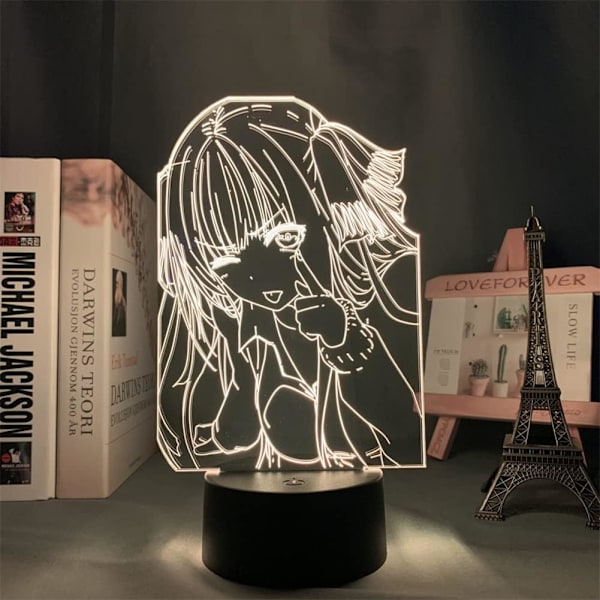3D illusjonsnattlys akryl The Quintessential Quintuplets Nino Nakano figur animelampe barneromsdekor fargerik bordlampe bursdagsgaver