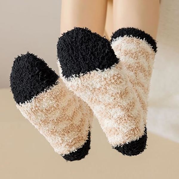 Naisten pörröiset sukat, lämpimät ja pörröiset, plushiset tossusukat, pehmeät ja mukavat talviset nukkumissukat