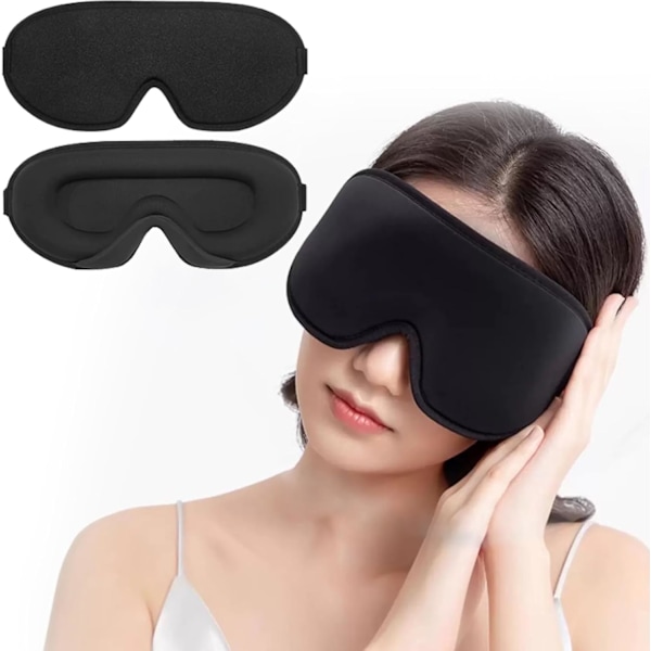 Sovmask, Sovmask för Sidosovare, Komplett Ljusblockerande 3D Sovmask, Mjukt Andningsbart Ögonskydd för Kvinnor Män, R