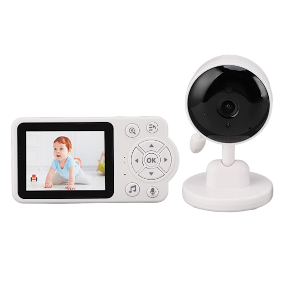 Babymonitor med kamera mikrofon 2,8 tum nattvision 2-vägs kommunikation inomhus temperaturövervakning smart trådlös husdjurskamera för hemmet