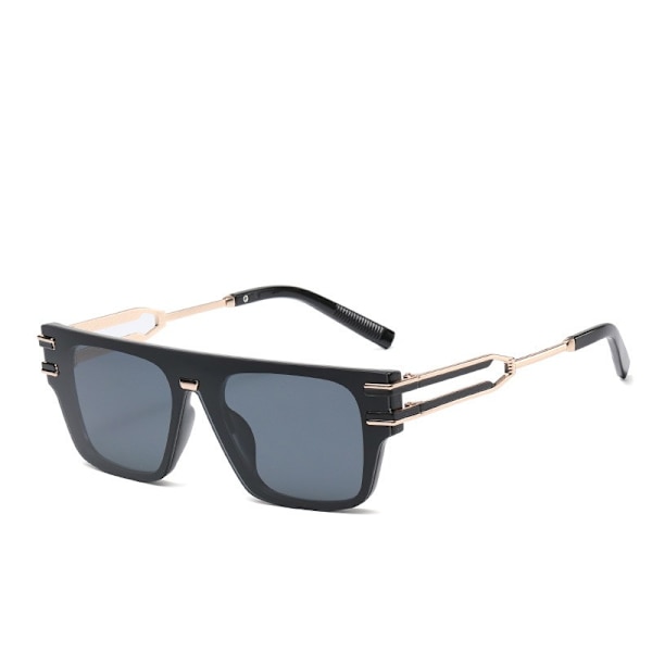 Retro Oversized Flat Top Square Solbriller Enkelt Stykke Rammeløse Store Skjold Shades Stilig Kvinner Menn
