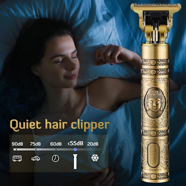 Hårklippare för män, professionell hårklippare T-blad trimmer nollgapad trimmer, sladdlös uppladdningsbar skäggtrimmer rakapparat Hai