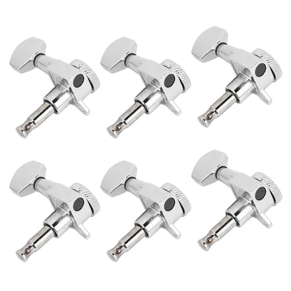 6 st 6R strängstämningsmekanismer stämhuvud för akustisk elgitarrtillbehör (silver)