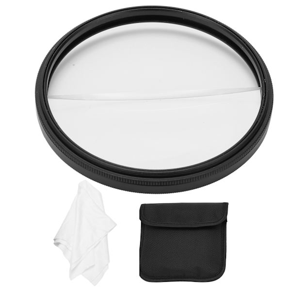 77mm Split Diopter Filter Optiskt Glasprisma Förgrundsfilter för Kamerafotografering