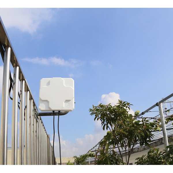 18DBi Utendørs 4G LTE Antenne Høy Forsterkning 698-2690MHz Ekstern Antenne Dual SMA Hann for Trådløs Ruter Signal Repeater(Hvit)