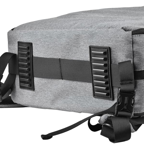 EIRMAI DQ310B Nylon Skuldertaske Kamera Computer Rygsæk med USB-interface (Mørkegrå)