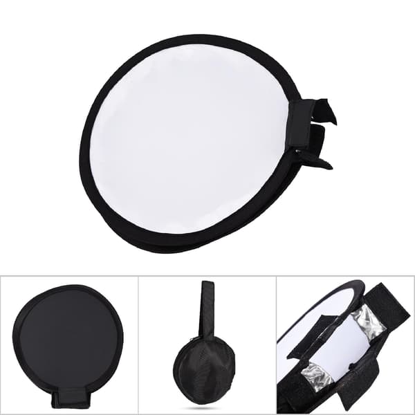 Mini bærbar rund Beauty Dish Speedlite Flash Diffuser Softbox (30cm)