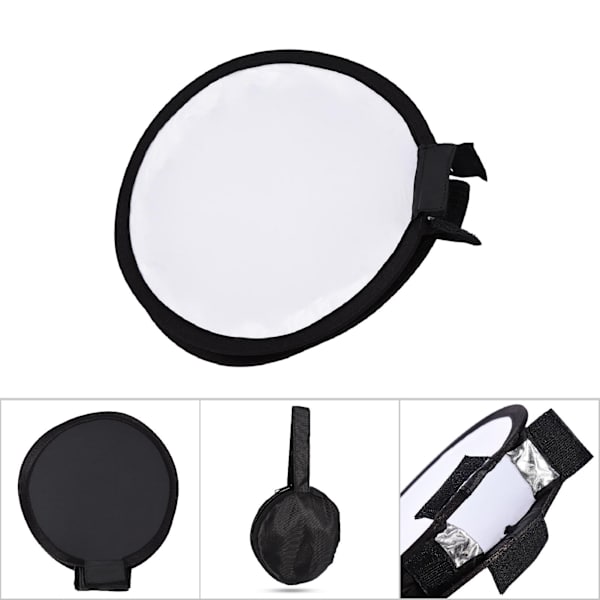 Mini bärbar rund skönhetsfat Speedlite blixtdiffusor Softbox (30cm)