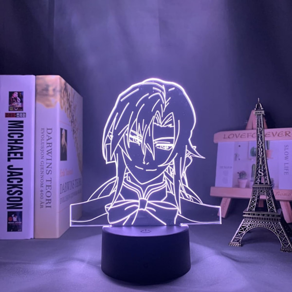 WJ Seraph of The End LED-lys for hjemmedekorasjon bursdagsgave Manga 3D nattlampe Ferid Bathory Seraph of The End