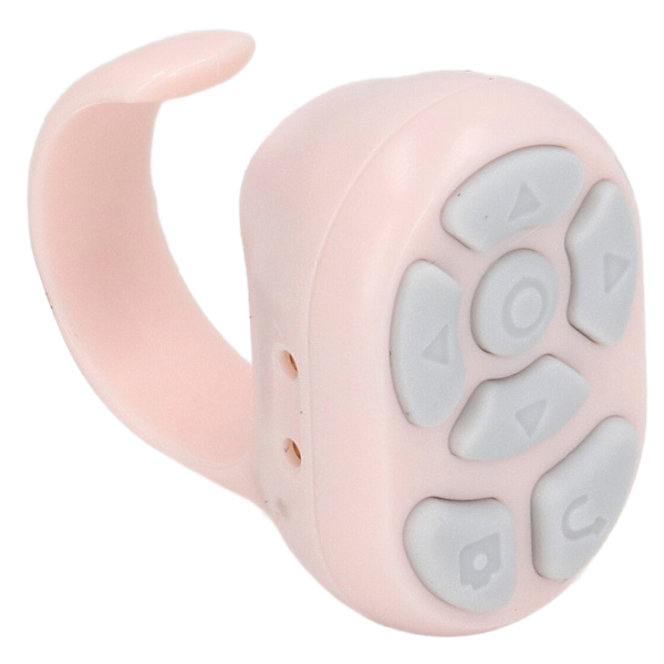 Bluetooth-fjärrkontroll Sidsvängare Fjärrkontroll Ring Clicker för Mobil Selfie Video Watch Novel Rosa