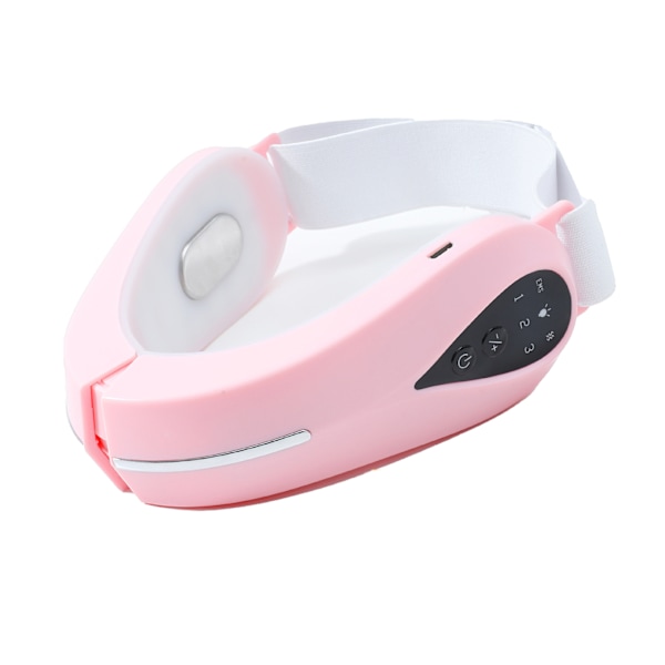 V Face Shaping Massager Bluetooth Remote Control Double Chin Reducer Smart Face Lifting Machine for Home Pink