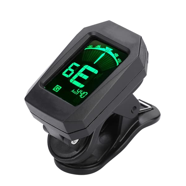 Clip-on digital LCD-tuner til kromatisk elguitar, bas og tilbehør