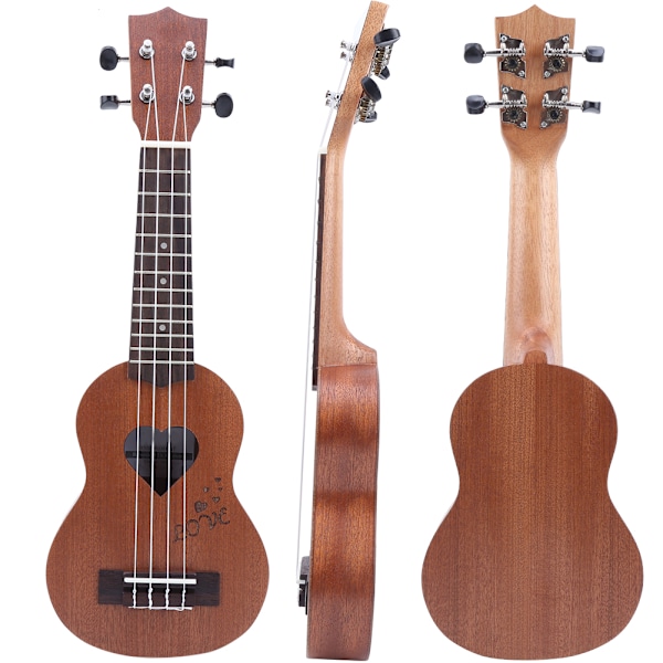 IRIN 17in Sapele Ukulele Bärbar Lätt Barn Gitarr med Väska Present till Nybörjare Barn